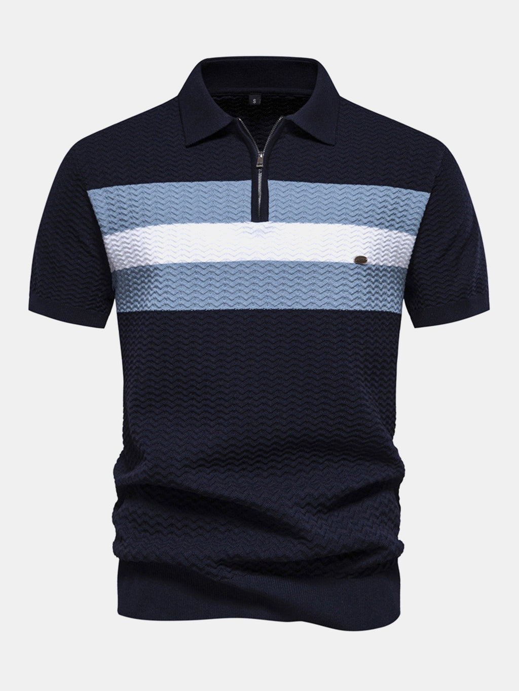 Polo Texturizado Jaguar - Estilo Zip