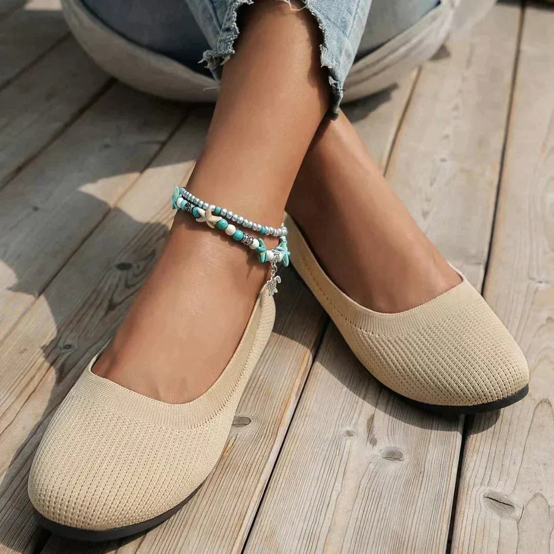 Amélie | Zapatos ortopédicos planos sin cordones con diseño cerrado