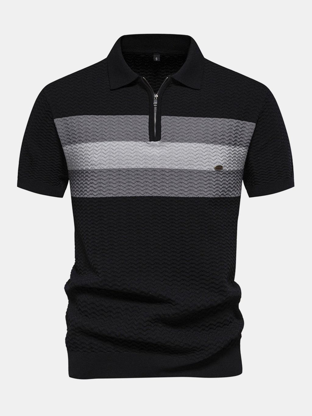 Polo Texturizado Jaguar - Estilo Zip