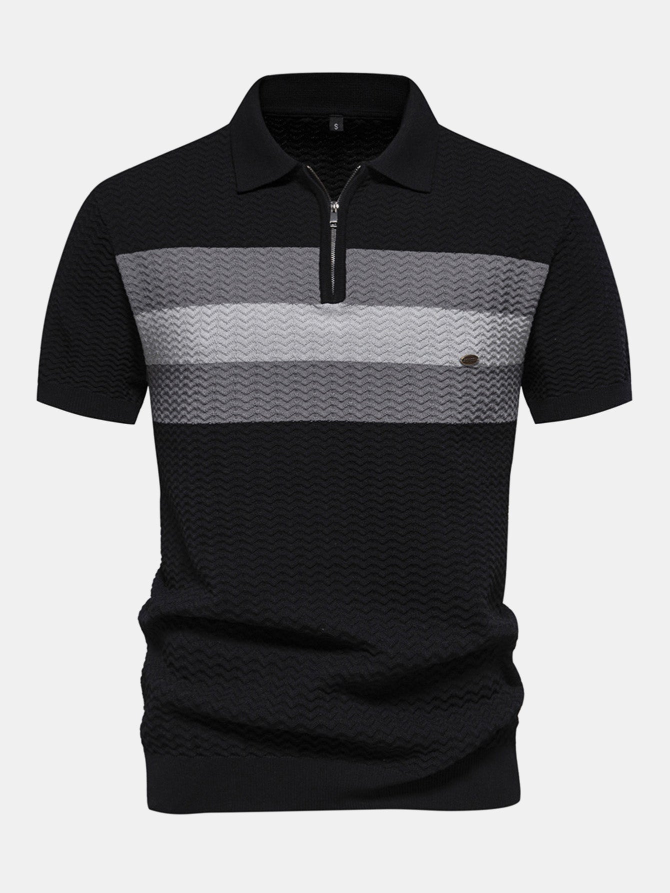 Polo Texturizado Jaguar - Estilo Zip