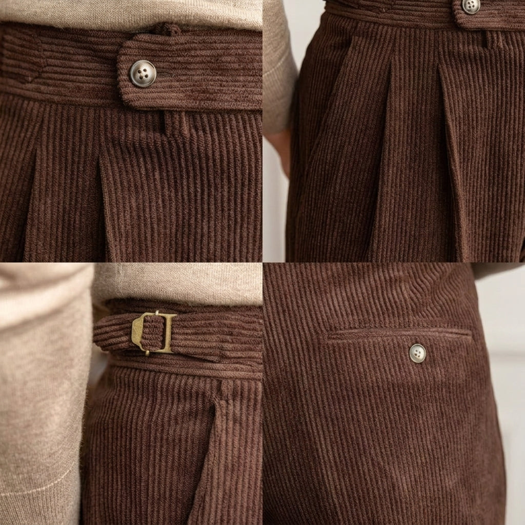 Pantalón de pana de talle alto