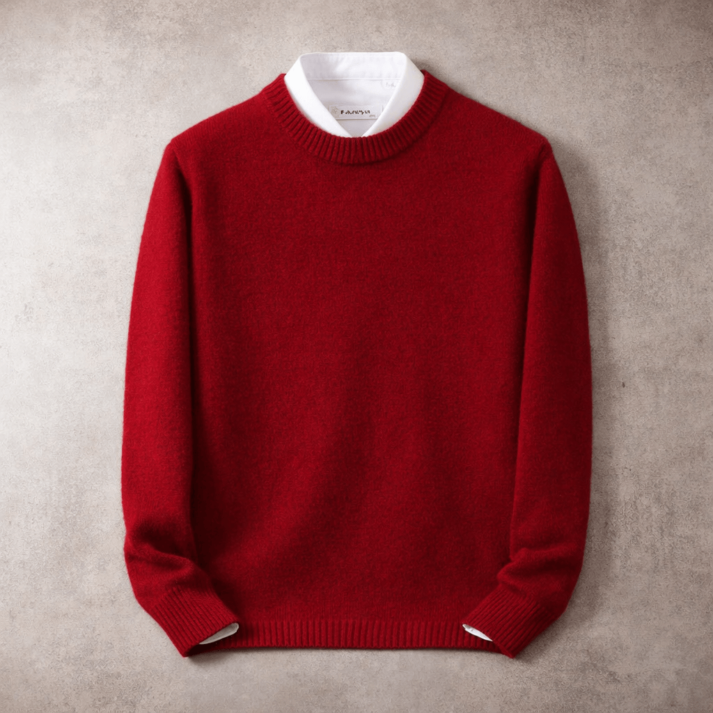 Men's crew-neck knit sweater