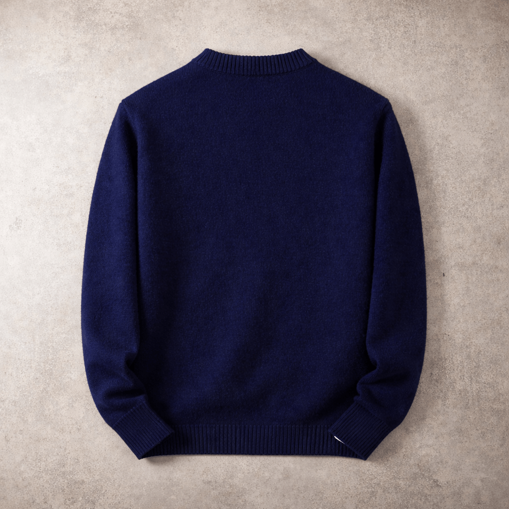 Men's crew-neck knit sweater