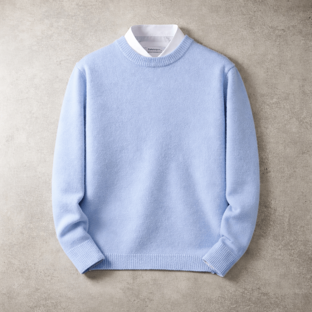 Men's crew-neck knit sweater