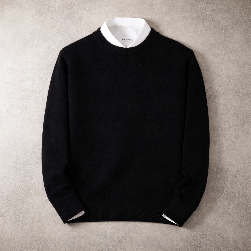 Men's crew-neck knit sweater