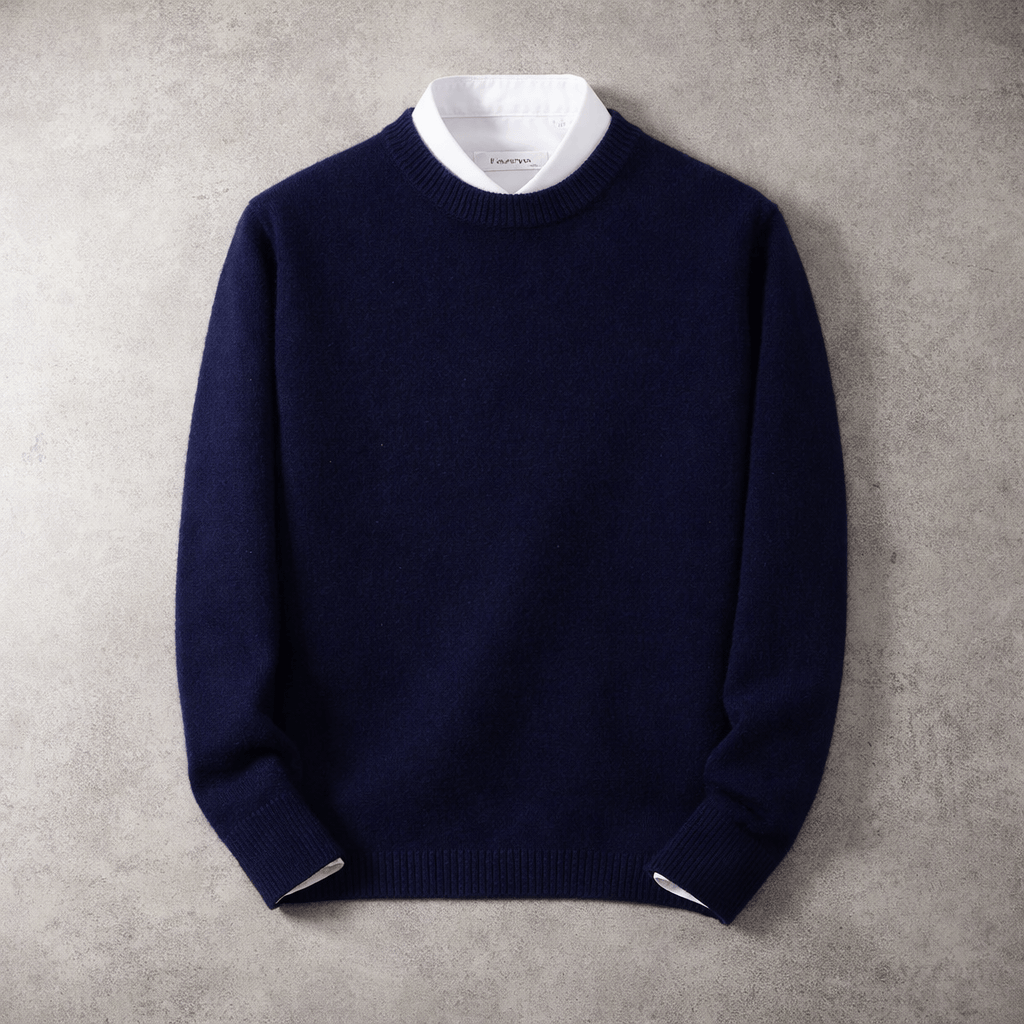 Men's crew-neck knit sweater