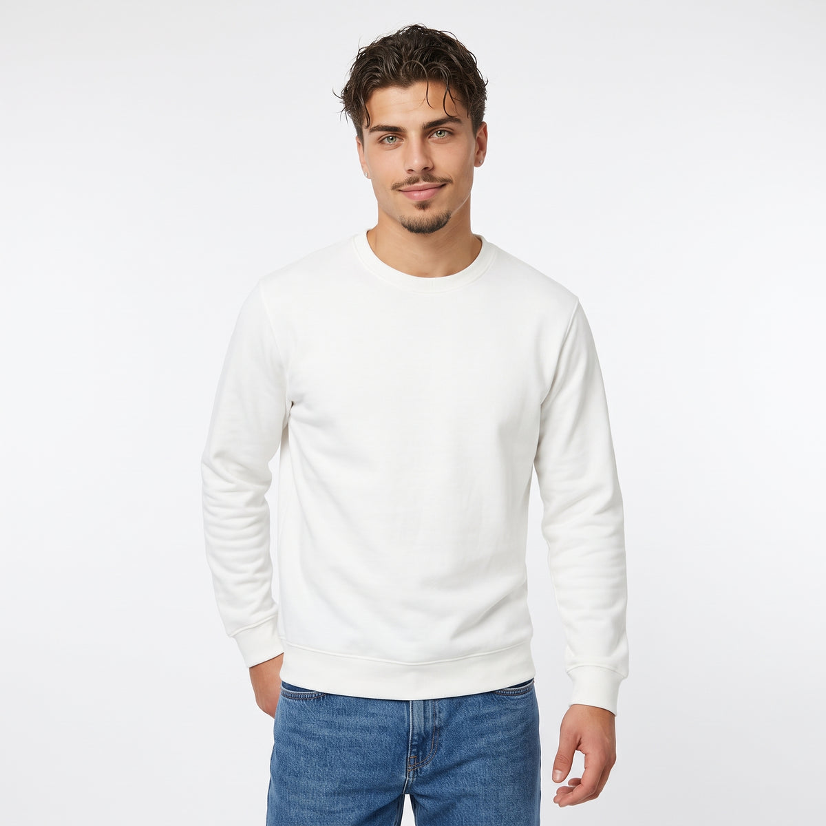 Sudadera Algodón Cuello Redondo Hombre