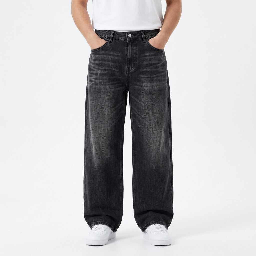 Retro-Style Wide-Leg Jeans