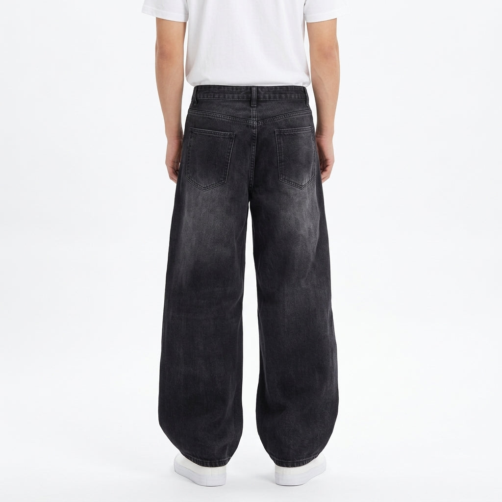 Retro-Style Wide-Leg Jeans