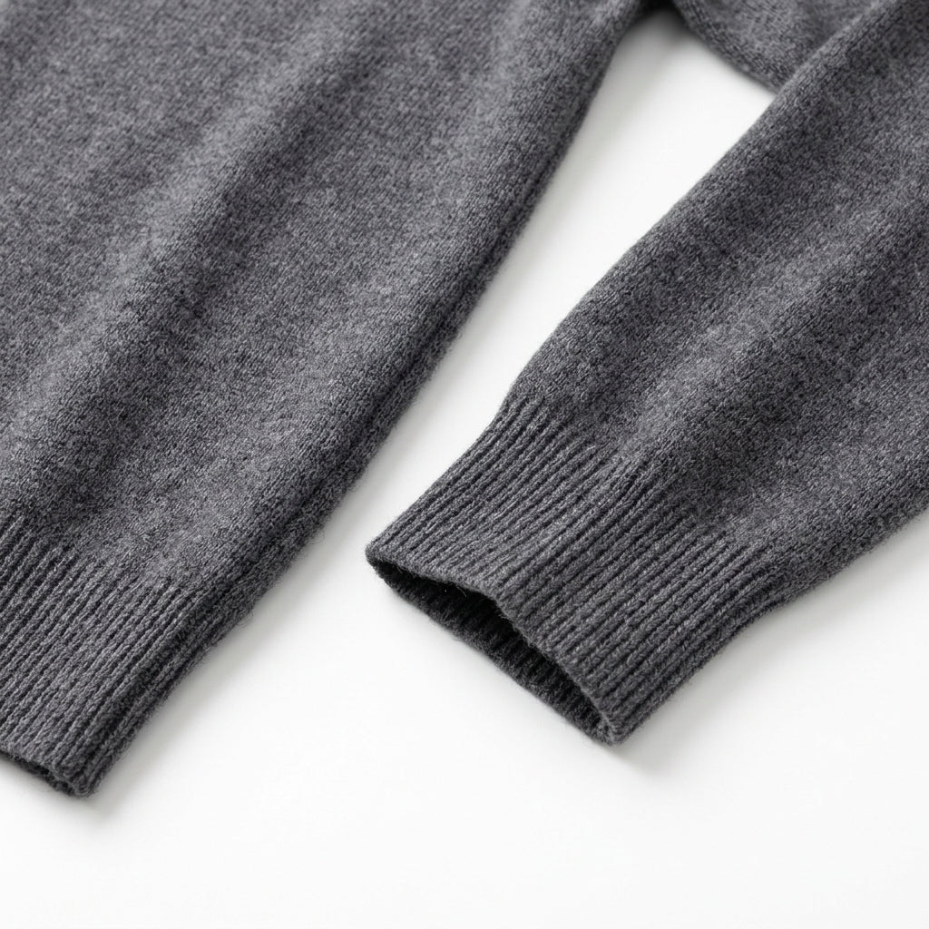 100% Merino Wool High-Neck Cardigan