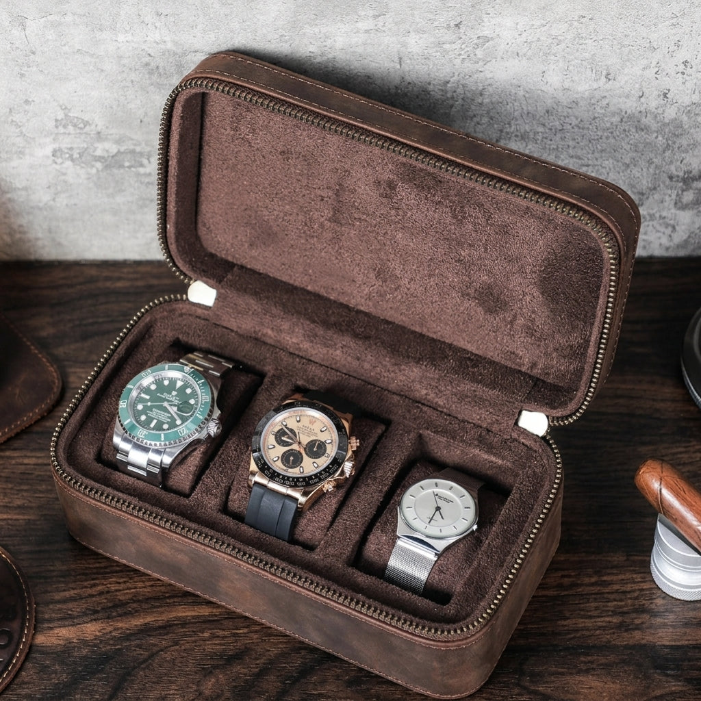 Estuche Fenwick para Relojes y Joyas de Cuero