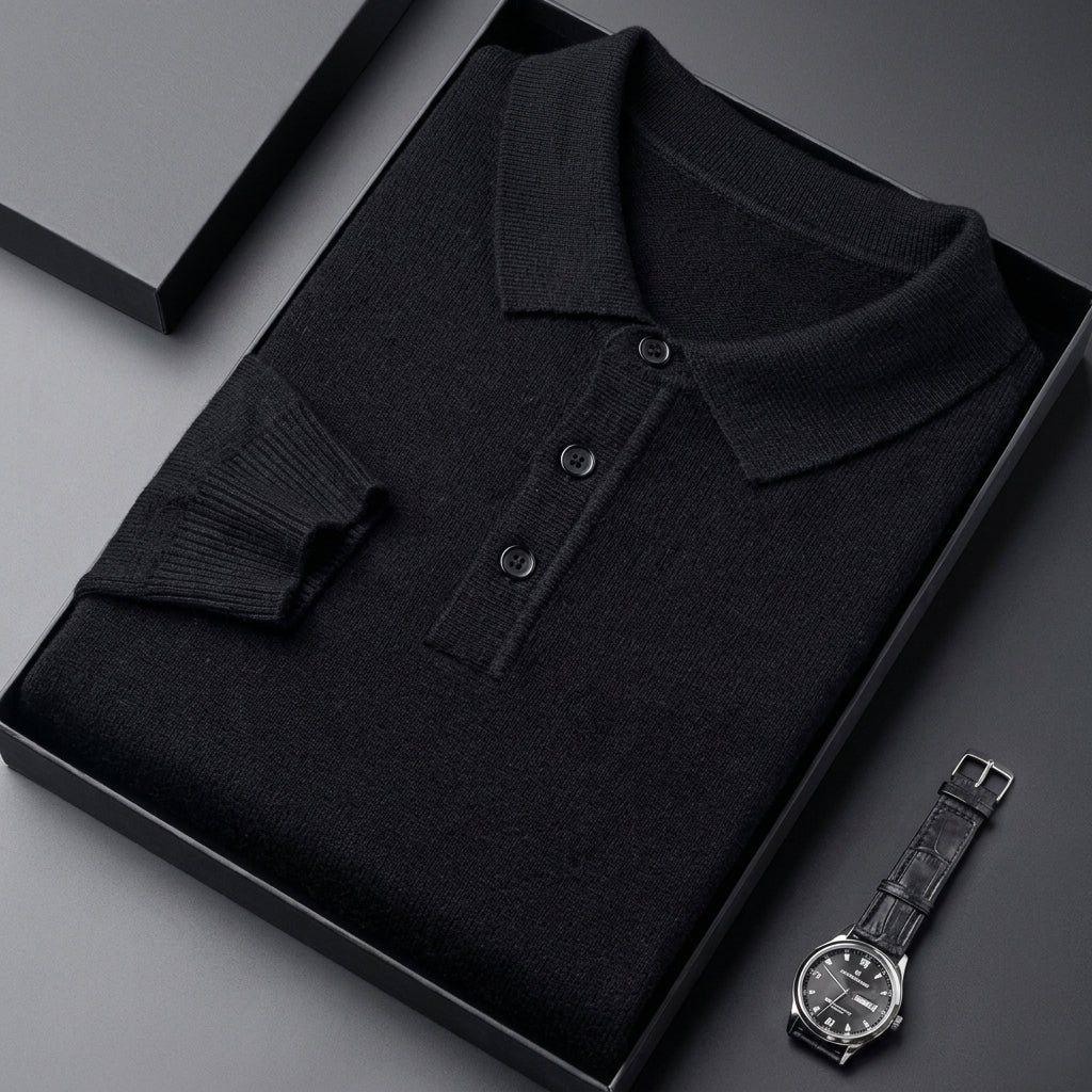 Jersey Marbella Cachemira Cuello Polo Hombre