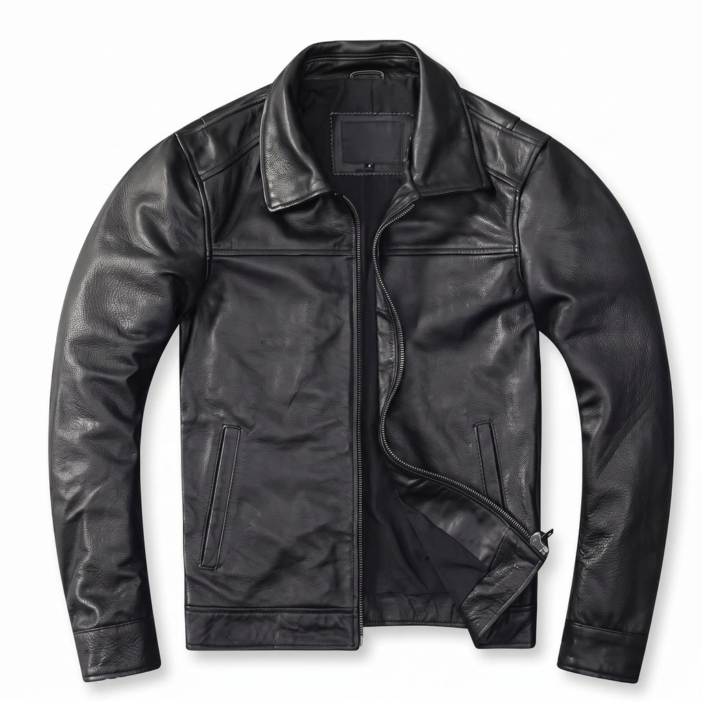 Chaqueta De Cuero Genuino Hombre