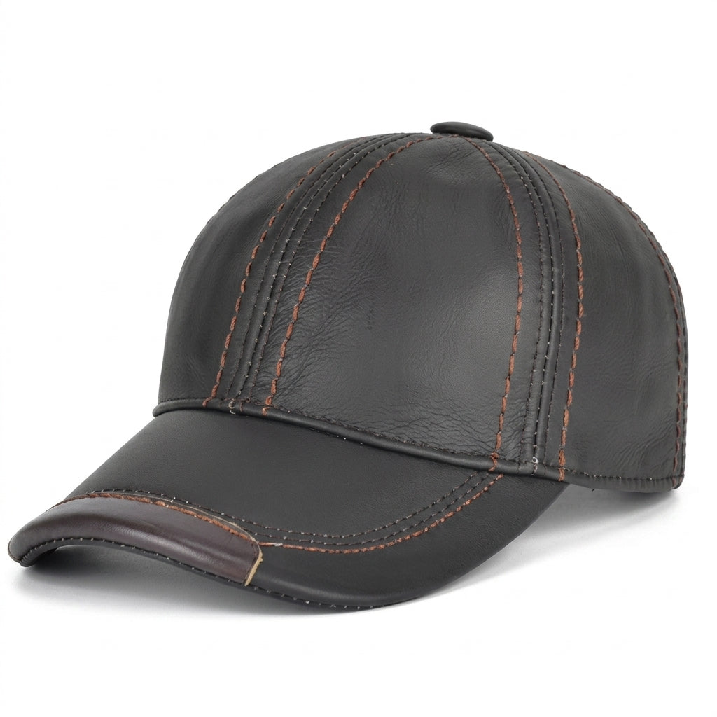 Gorra de Piel Vacuna para Hombre