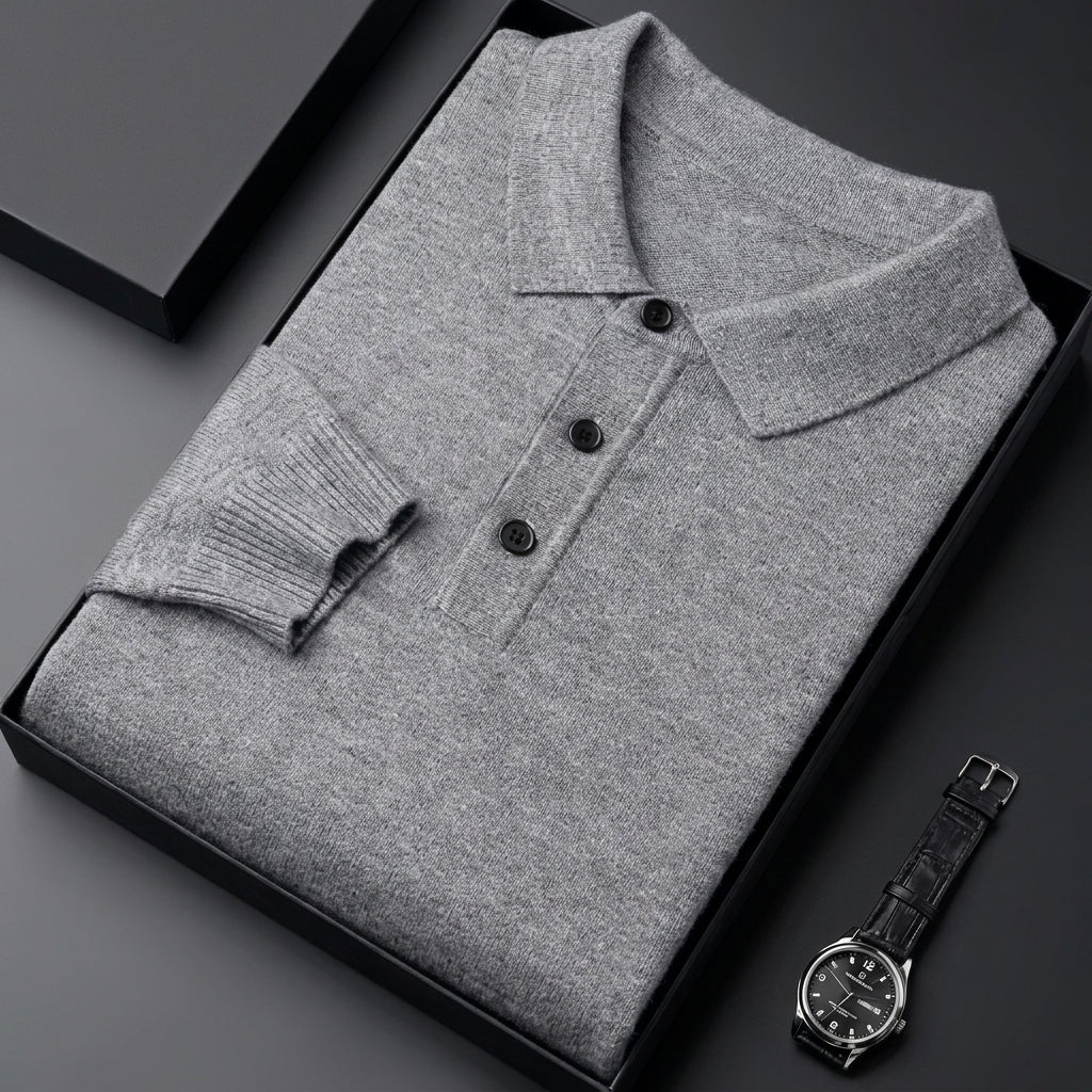 Jersey Marbella Cachemira Cuello Polo Hombre