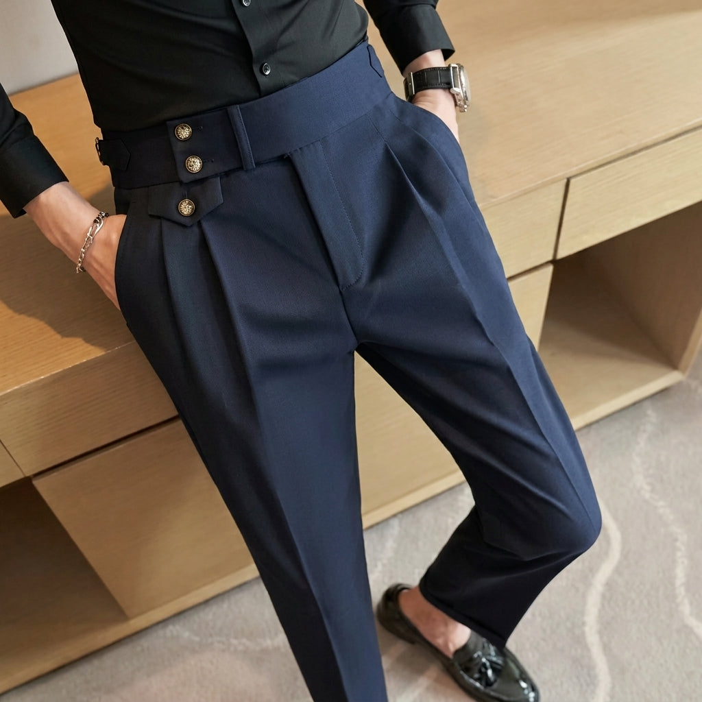 Pantalón Mónaco de Vestir - Slim Fit Cintura Alta Hombre
