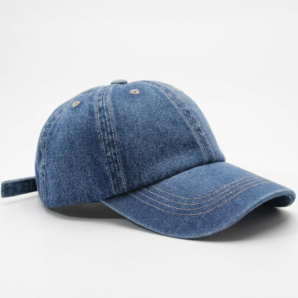 Gorra Béisbol Denim Vintage Ajustable Unisex