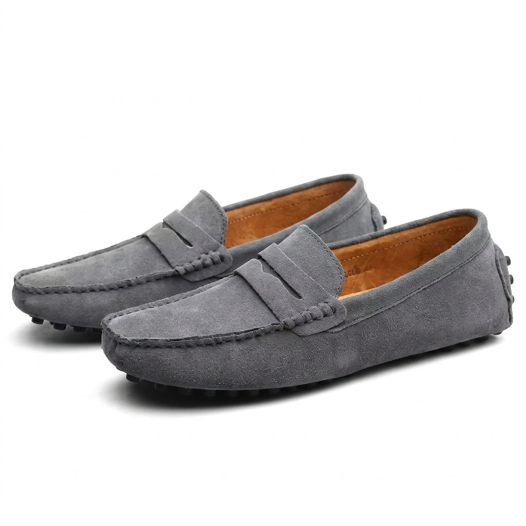 Mocasines Milano Piel Ante Sin Cordones para Hombre