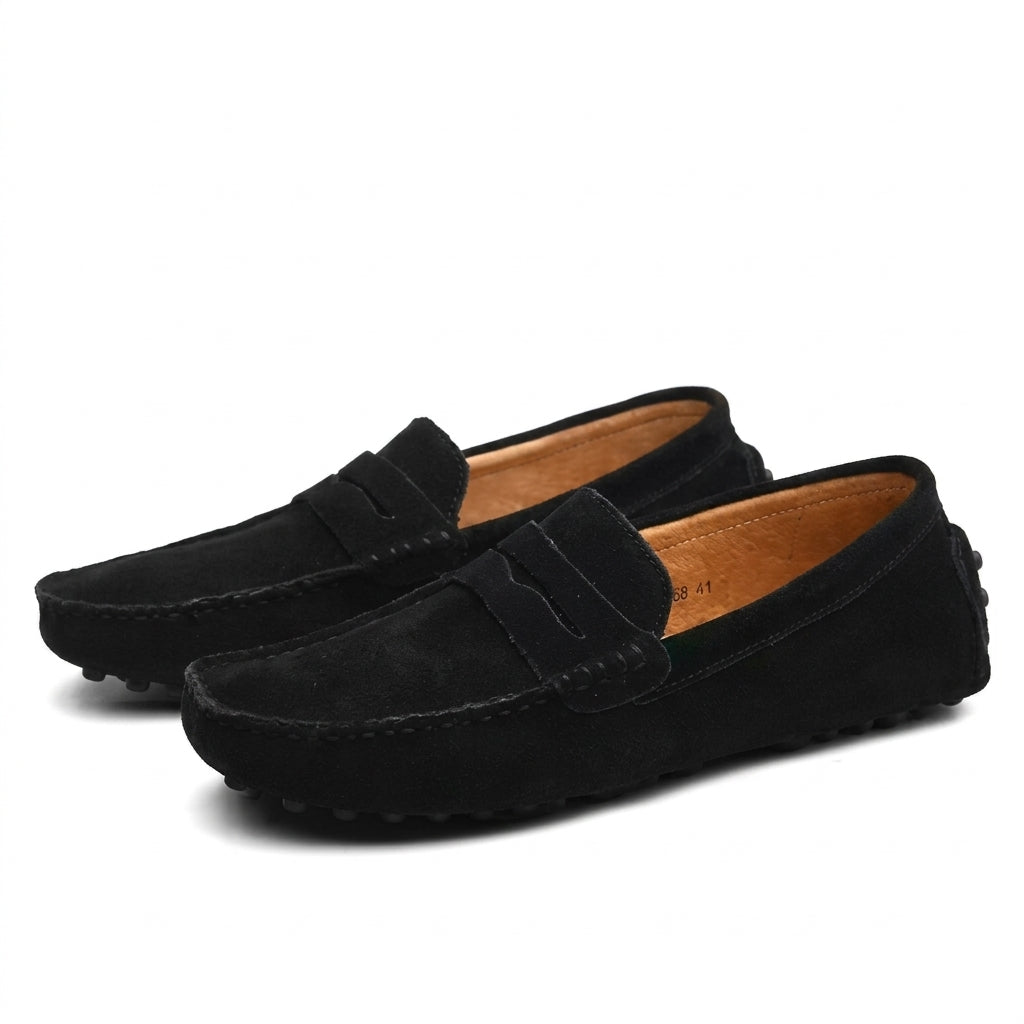 Mocasines Milano Piel Ante Sin Cordones para Hombre