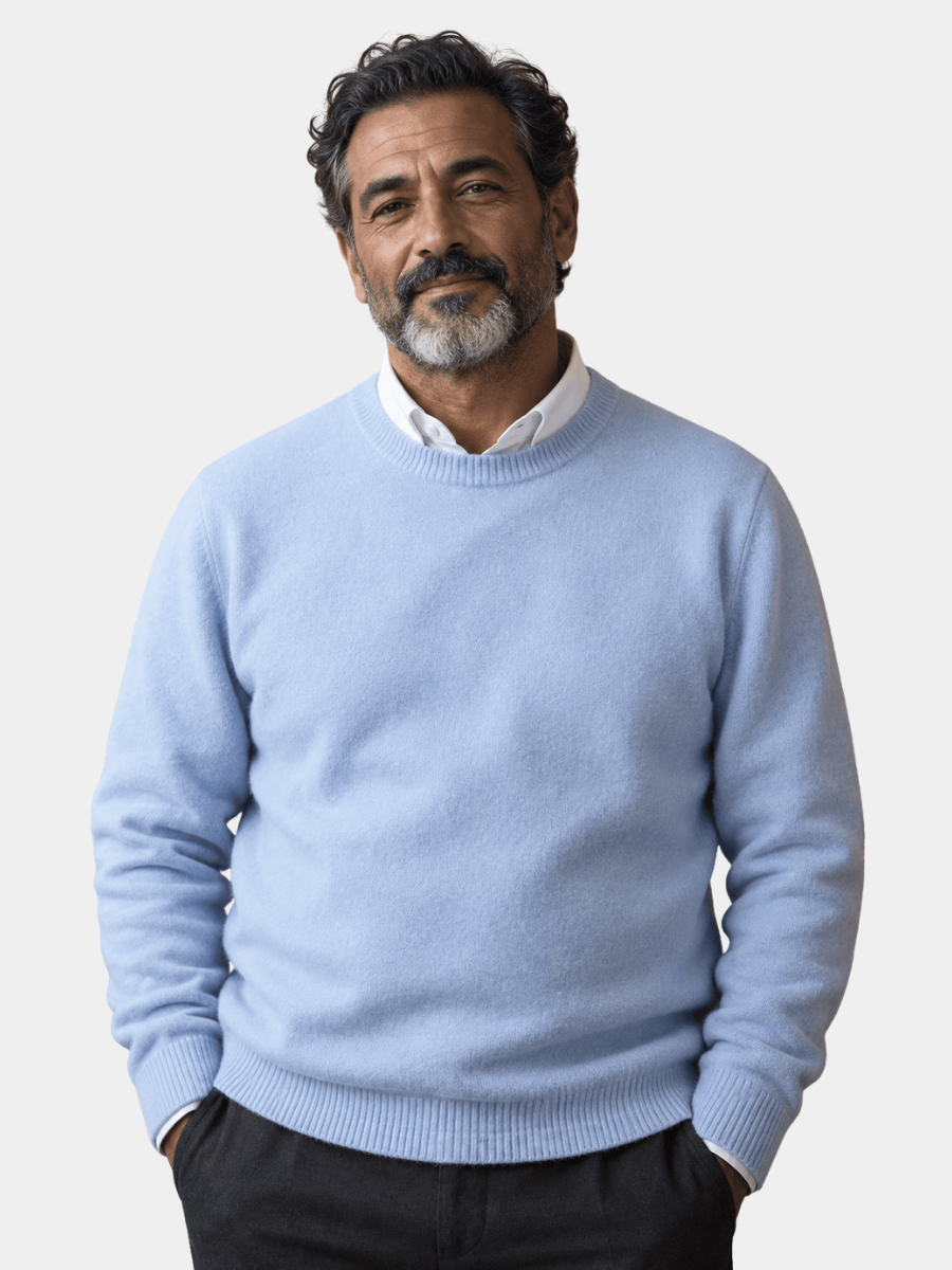 Men's crew-neck knit sweater