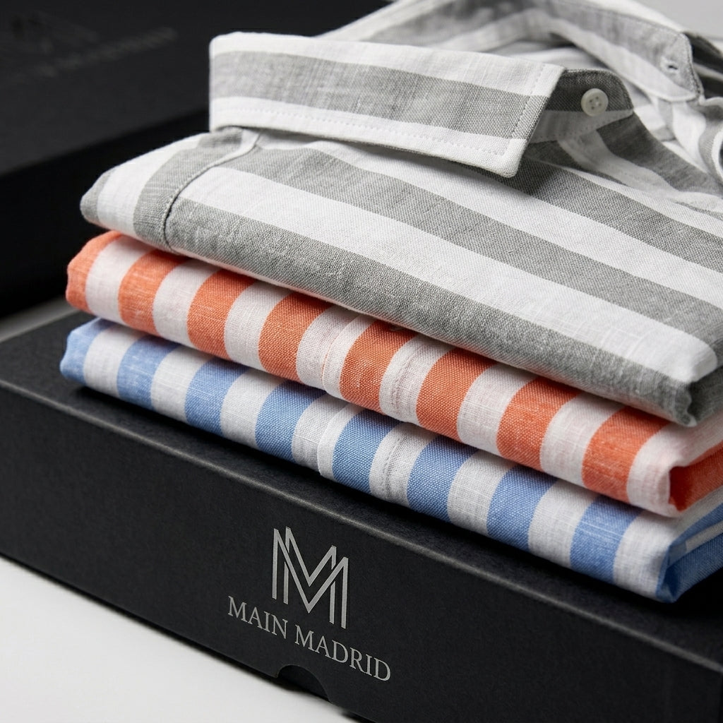 Camisa AMALFI en Punto de Raya Teñida