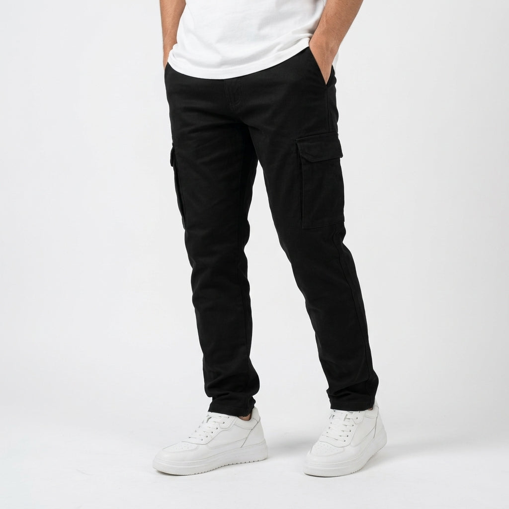 Men's loose straight-leg cargo pants