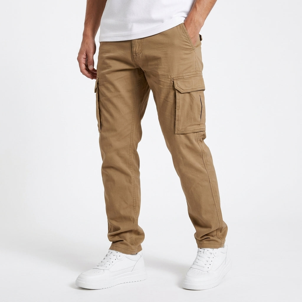 Men's loose straight-leg cargo pants