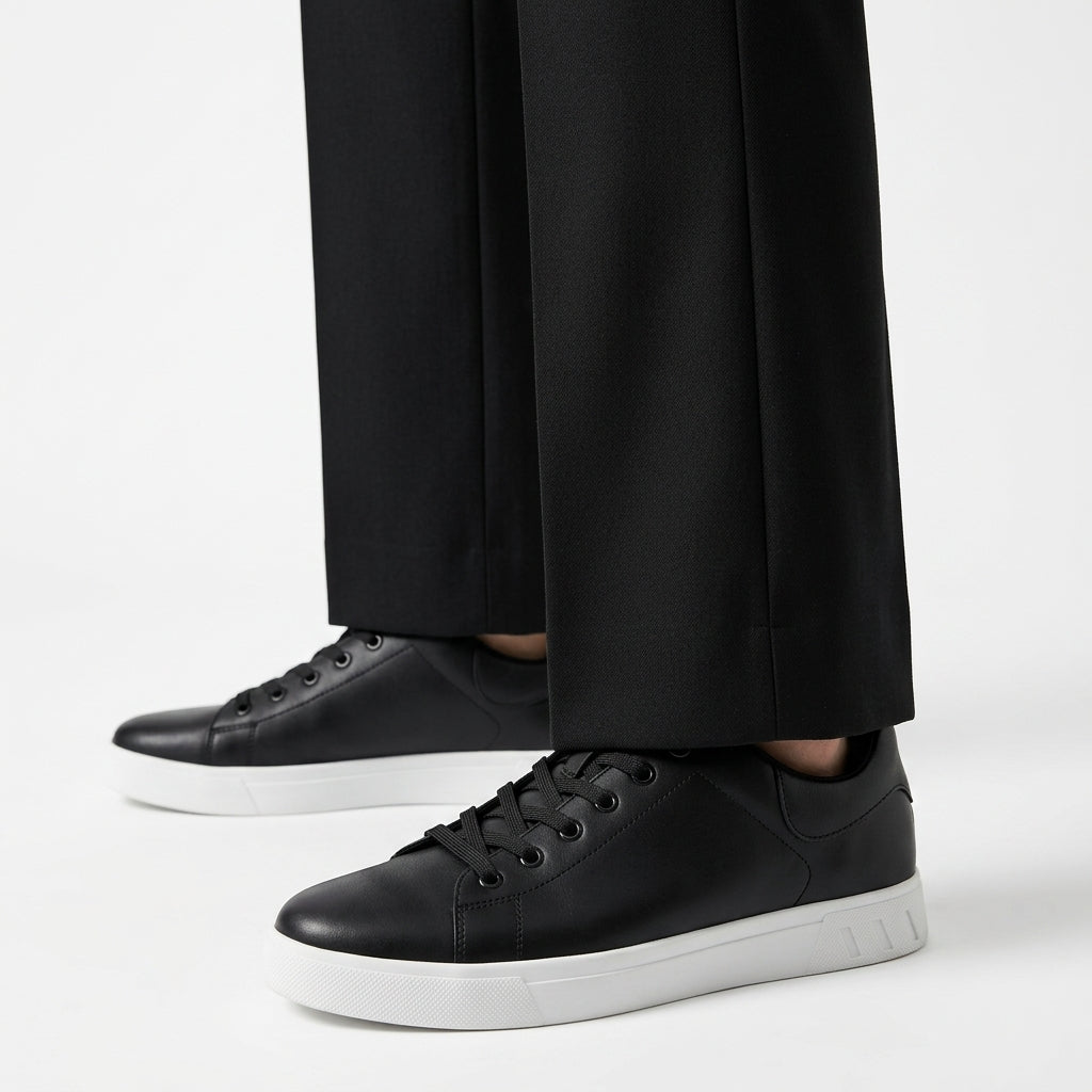 Zapos elegantes de Cuero Suela Blanca - Casual Hombre