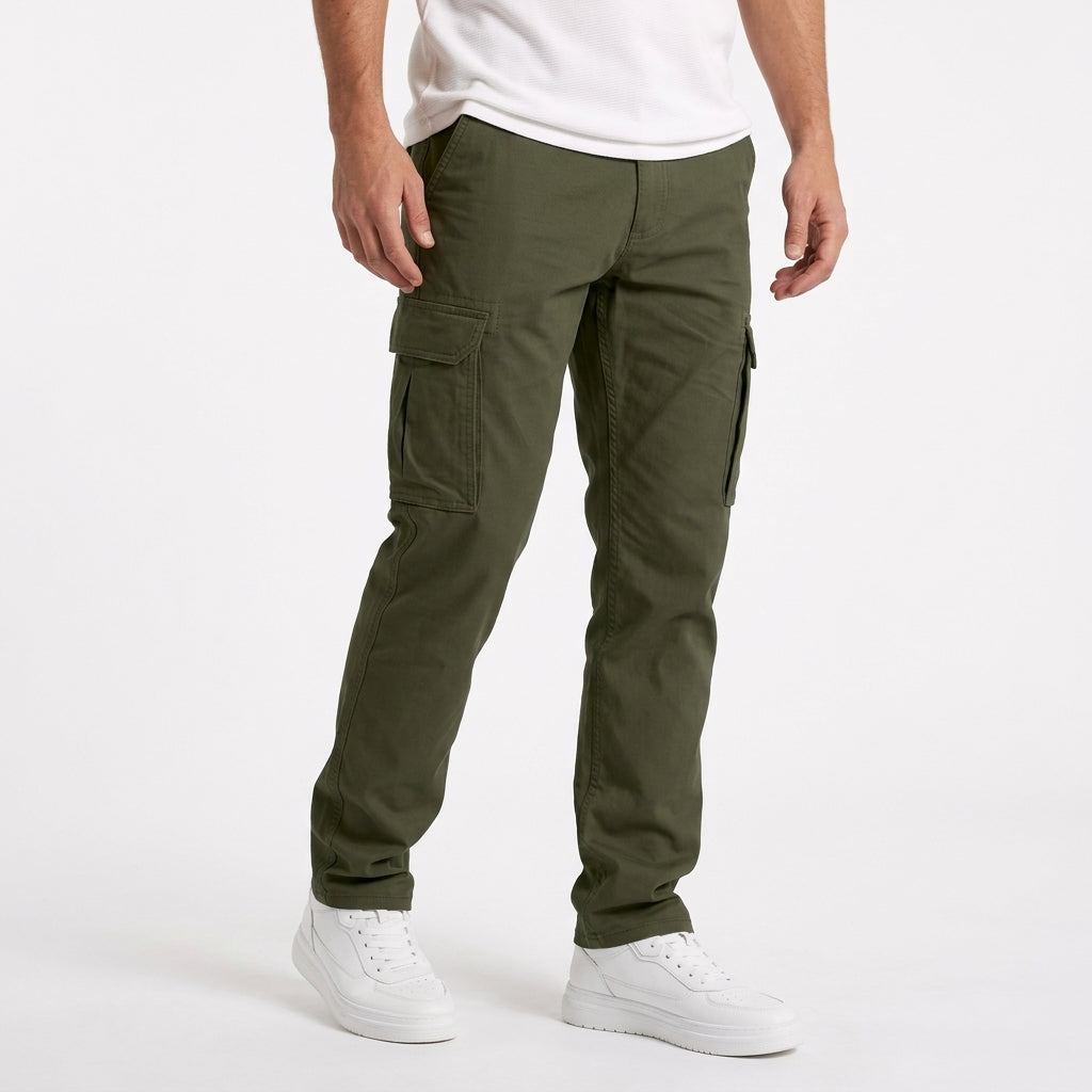 Men's loose straight-leg cargo pants