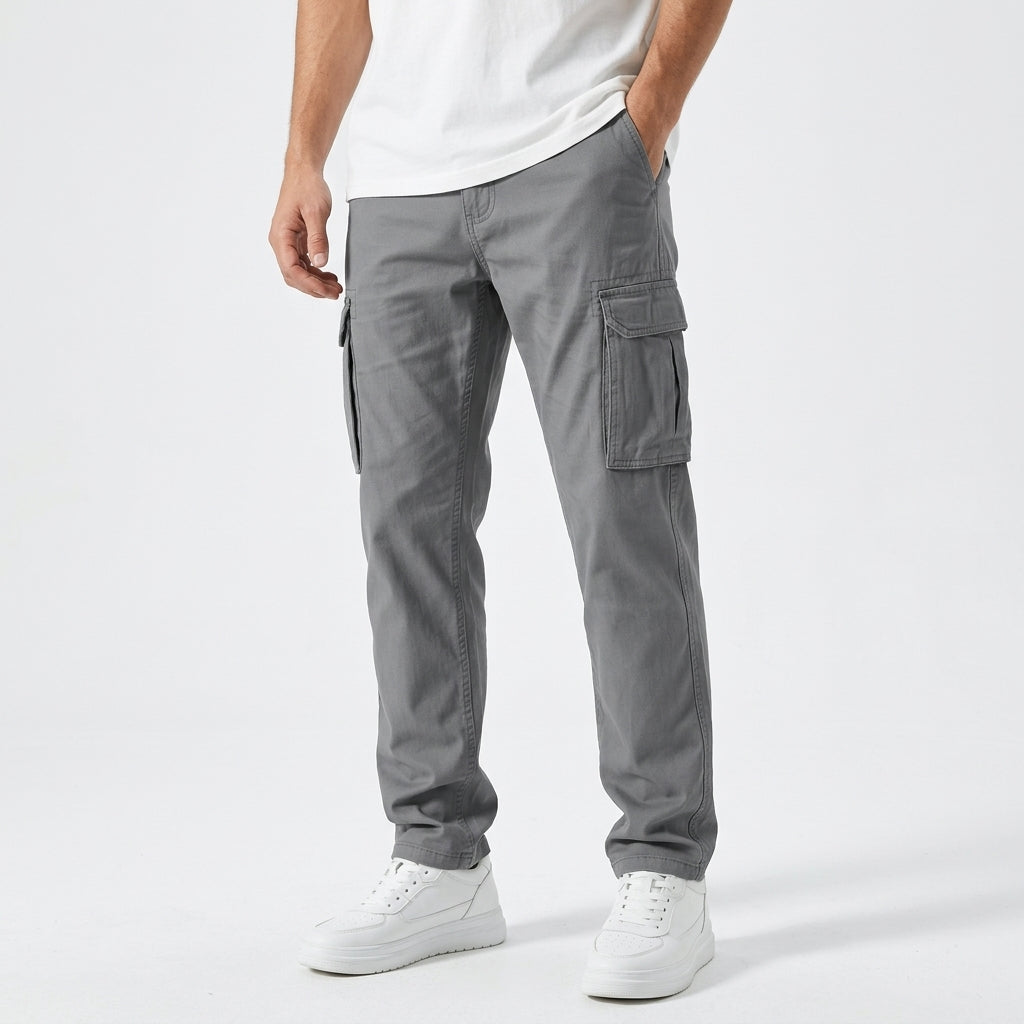 Men's loose straight-leg cargo pants