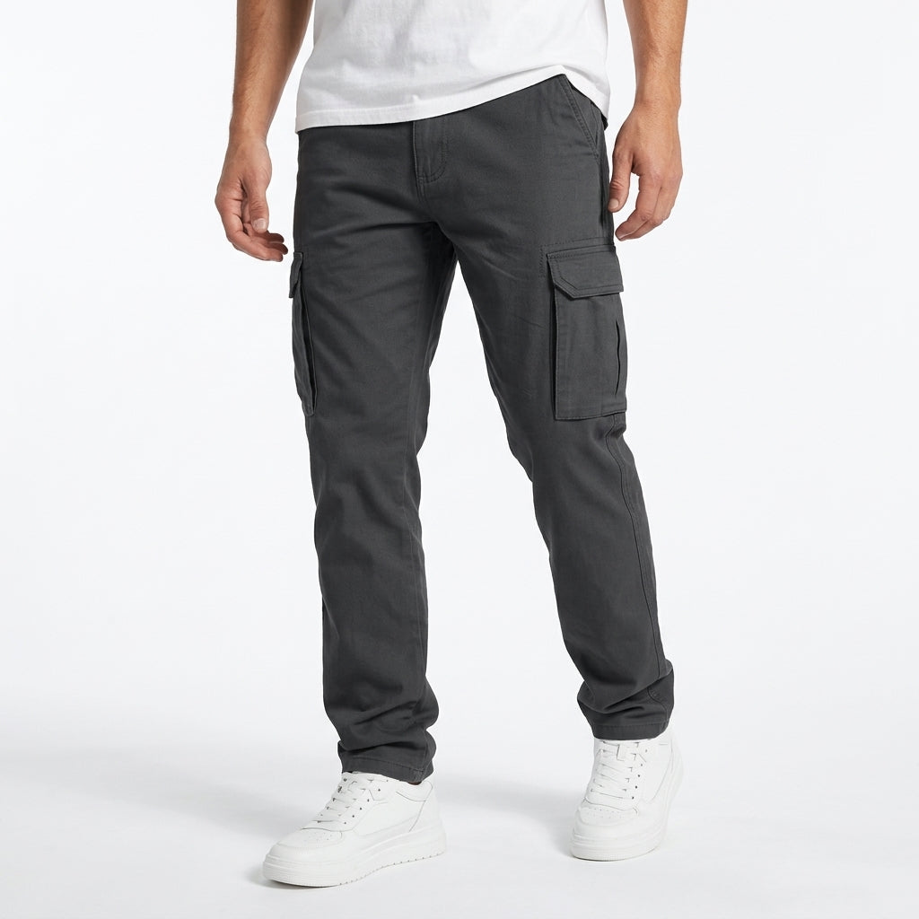 Men's loose straight-leg cargo pants