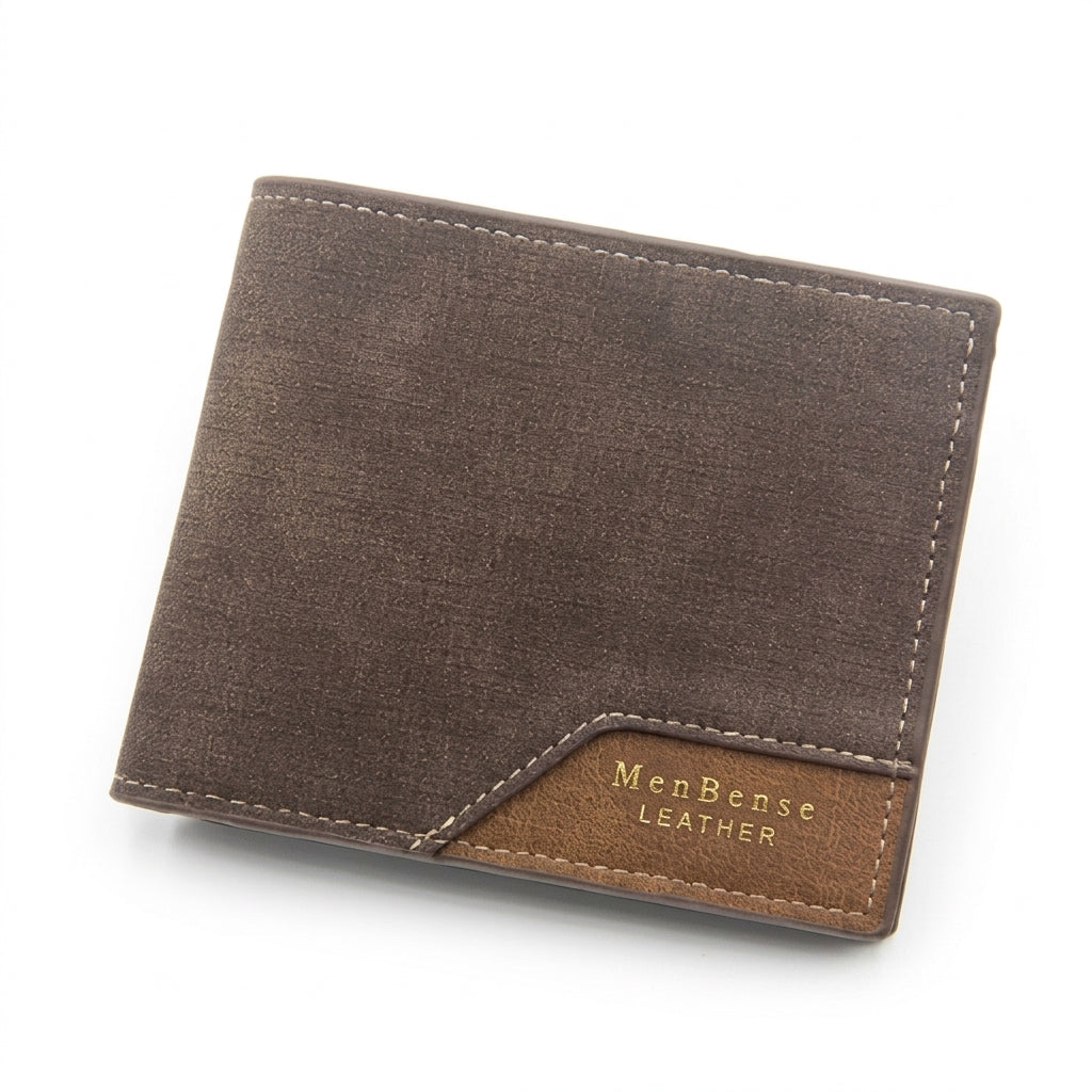 Cartera Corta y Elegante de Cuero PU para Hombre
