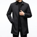 Gabardina Larga Elegante Para Hombre