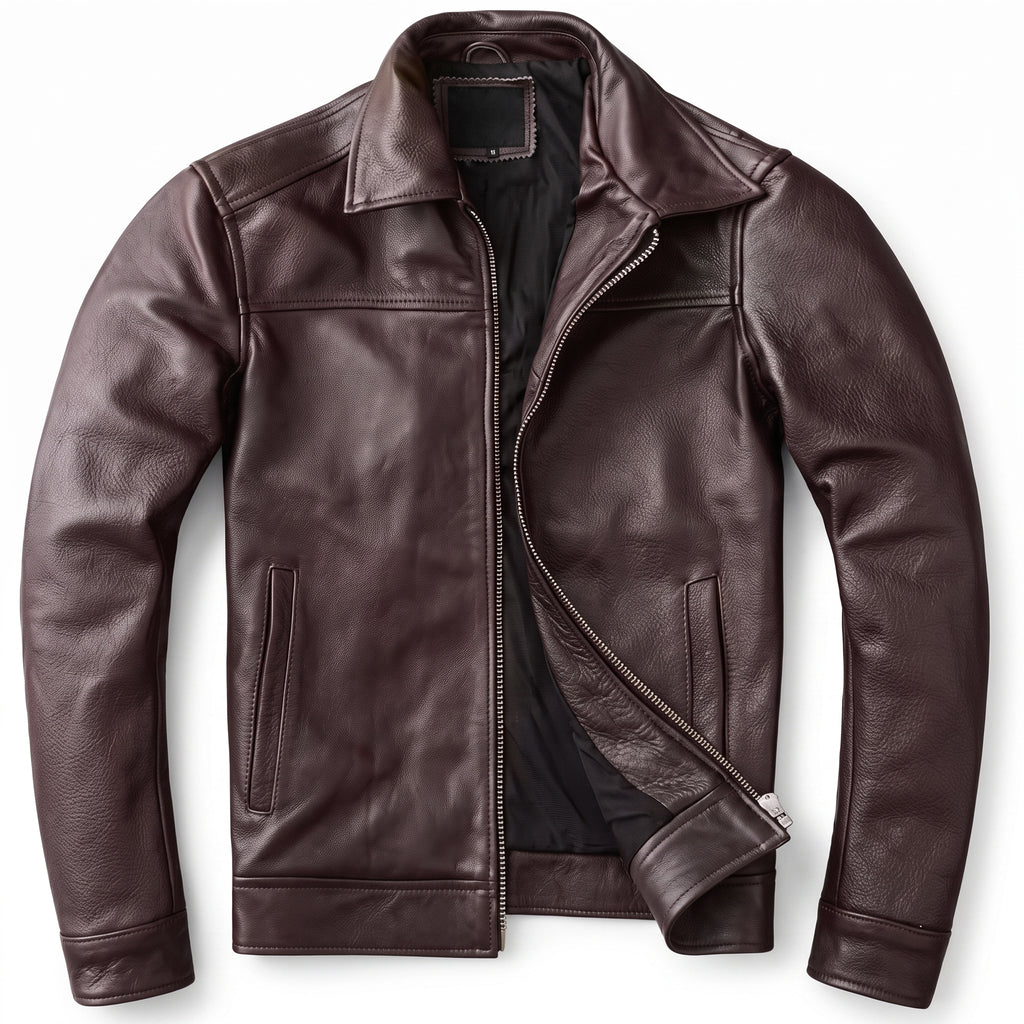Chaqueta De Cuero Genuino Hombre