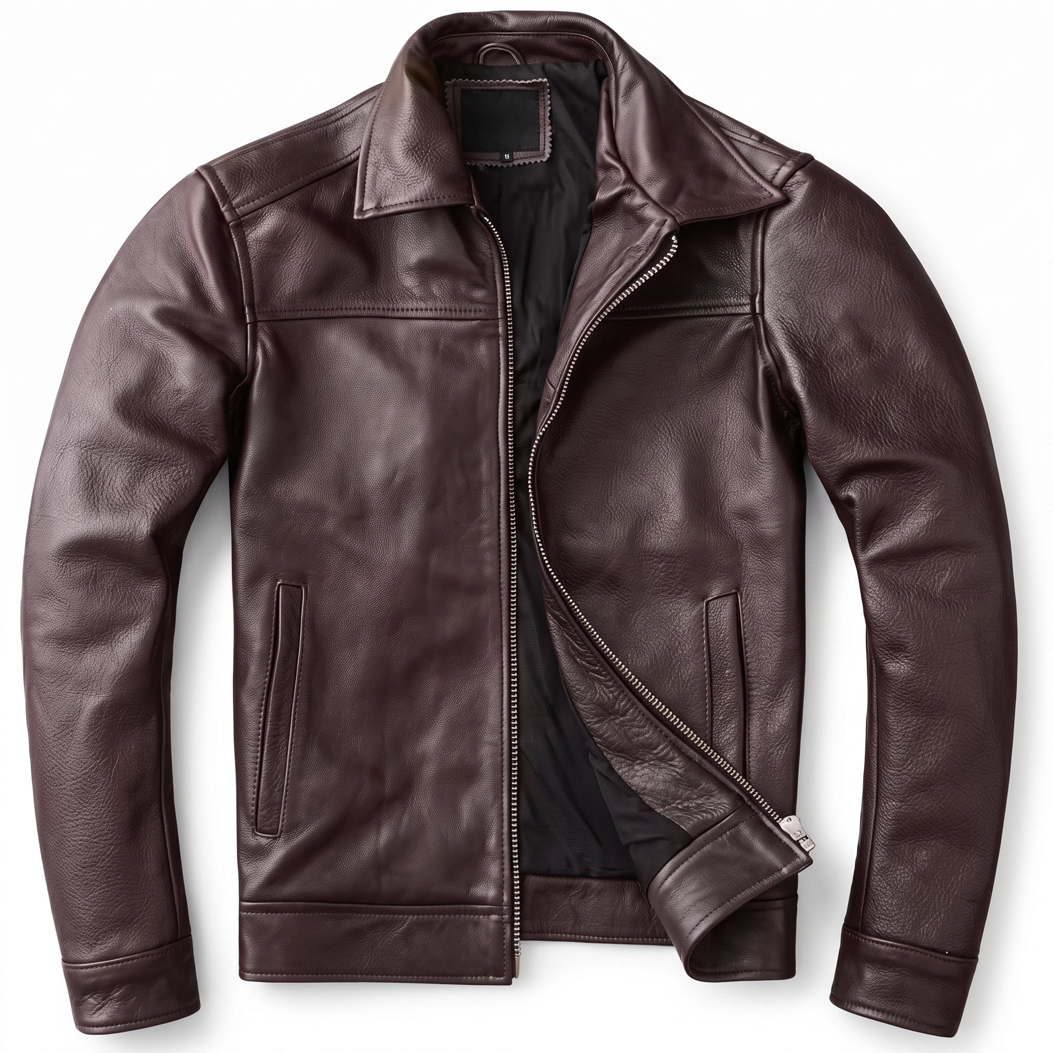 Chaqueta De Cuero Genuino Hombre