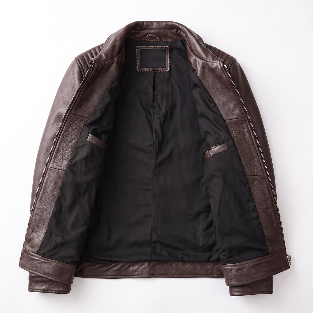 Chaqueta De Cuero Genuino Hombre