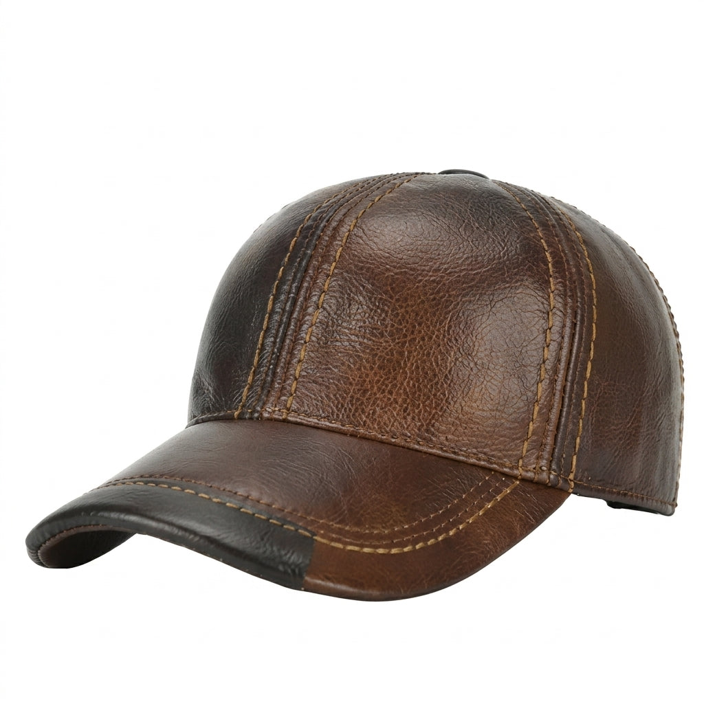 Gorra de Piel Vacuna para Hombre