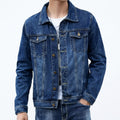 Chaqueta Vaquera Denim Solapa Bolsillos Hombre