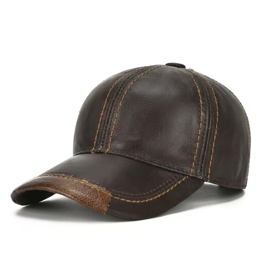 Gorra de Piel Vacuna para Hombre