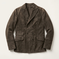Men's Long-Sleeve Suede Jacket
