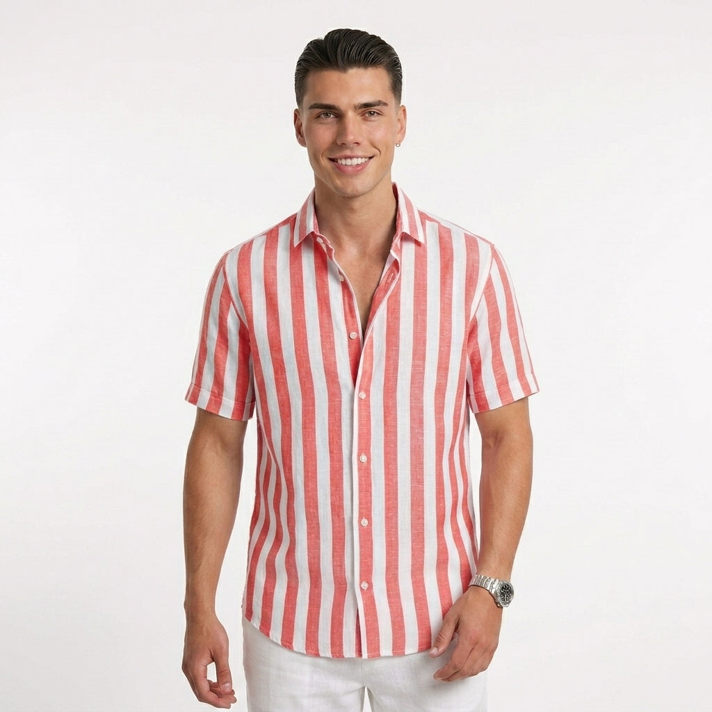 Camisa AMALFI en Punto de Raya Teñida