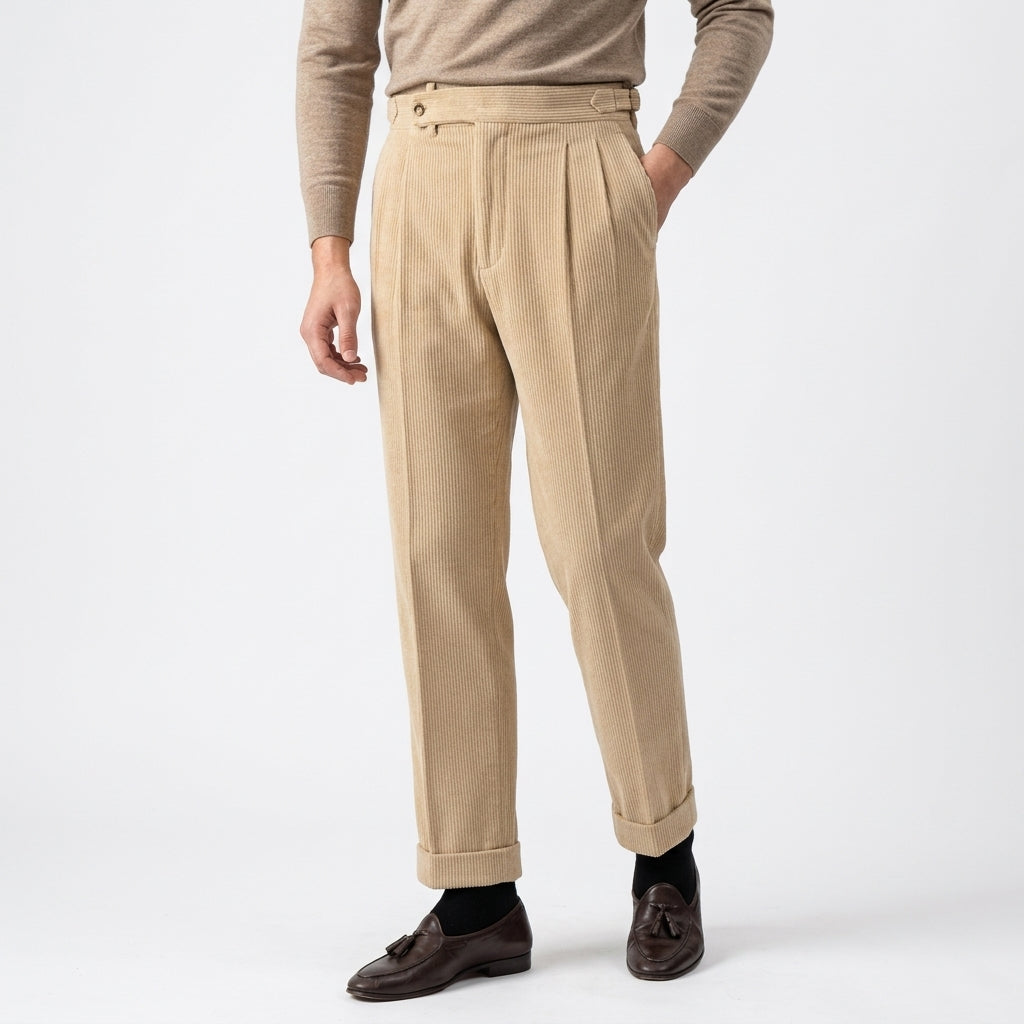 Pantalón de pana de talle alto