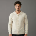 Cárdigan "Cashmere Polo" – Cuello Polo Botonado, Punto Grueso
