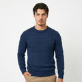 Jersey "Nordic" – Punto Algodón a Rayas, Cuello Redondo