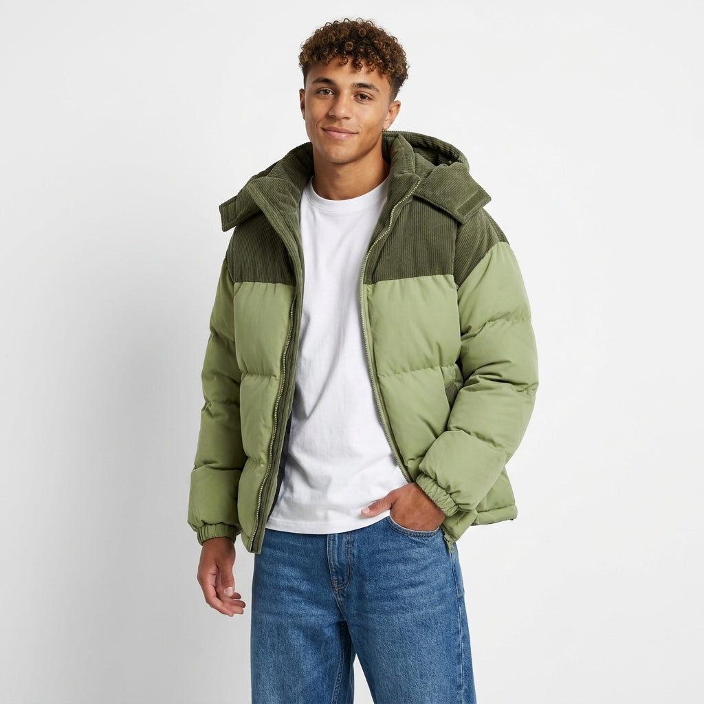 Men's hooded padded jacket