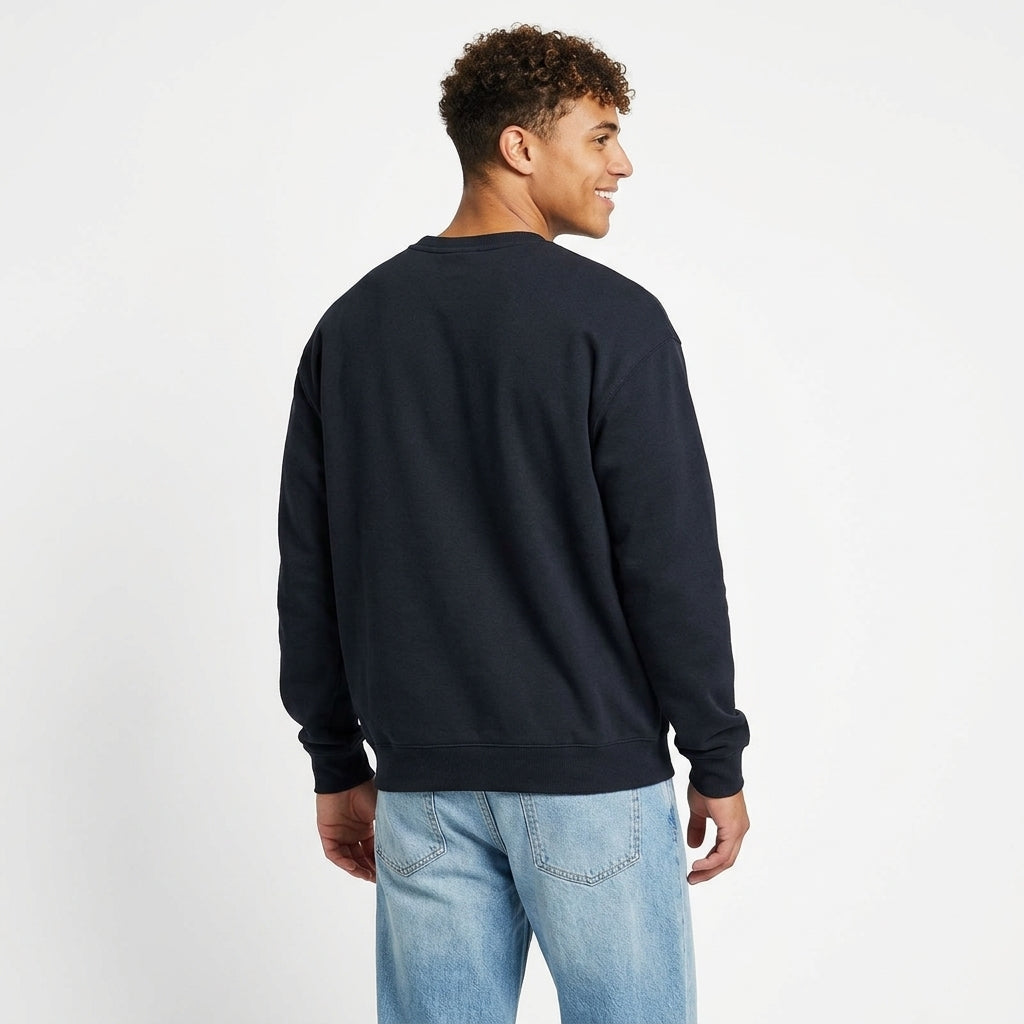 Sudadera básica de cuello redondo
