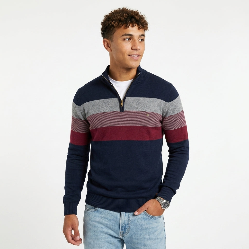 Jersey Algodón Media Cremallera Hombre