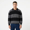 Jersey Rayas Cuello Polo Oversize Hombre