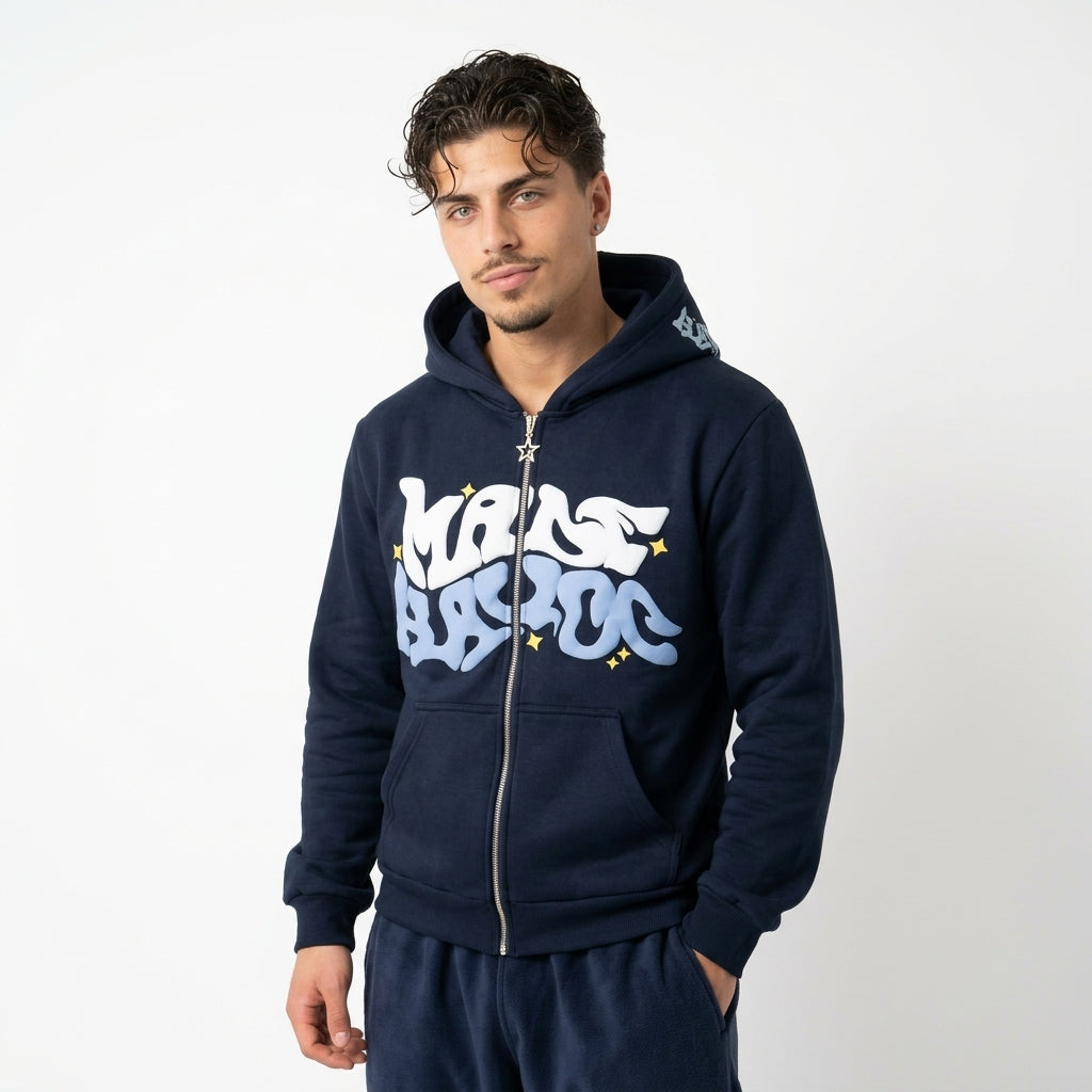 Sudadera con capucha y cremallera Y2K