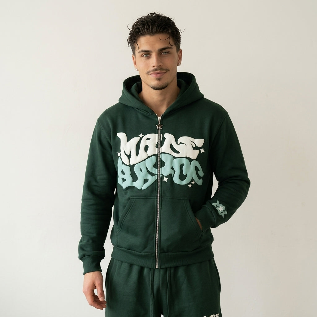 Sudadera con capucha y cremallera Y2K